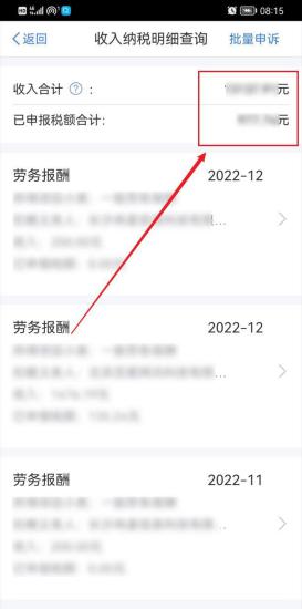 个税app怎么查询2022年收入纳税明细